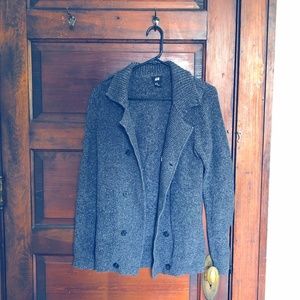 Dark Grey Double Breasted Men's Sweater - H&M - XS